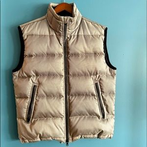 Theory Eldis Down Vest in Metallic Silver
